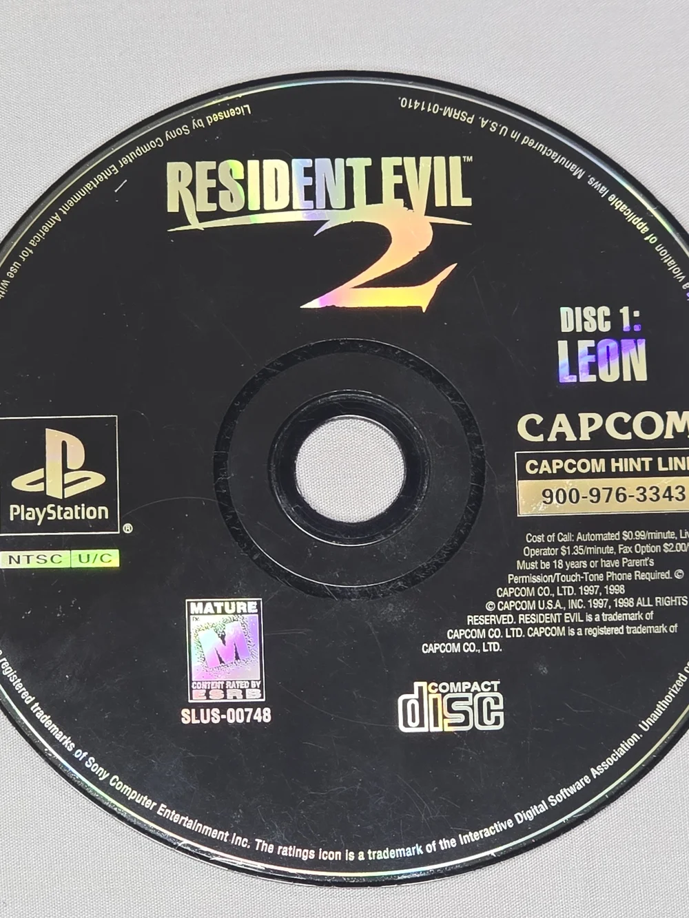 Resident Evil 2 PS1 PlayStation 1 Complete 2-Disc Set – Leon & Claire – Original